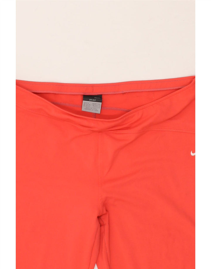 NIKE Womens Dri Fit Capri Leggings UK 10/12 Medium Orange Vintage Nike and Second-Hand Nike from Messina Hembry 