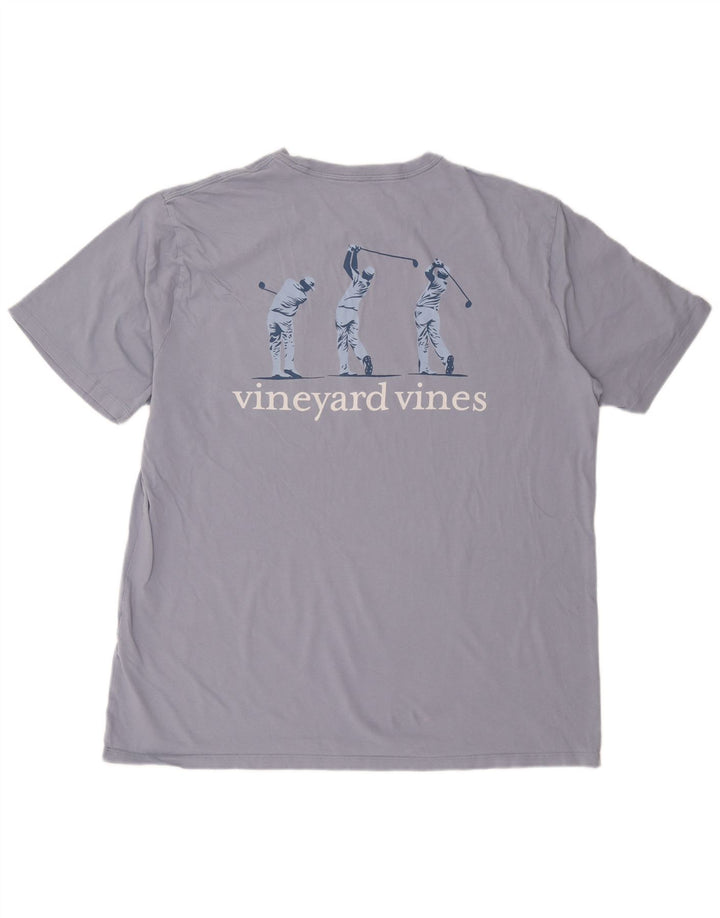 Vineyard Vines Herren Grafik T-Shirt Top XL Lila Baumwolle