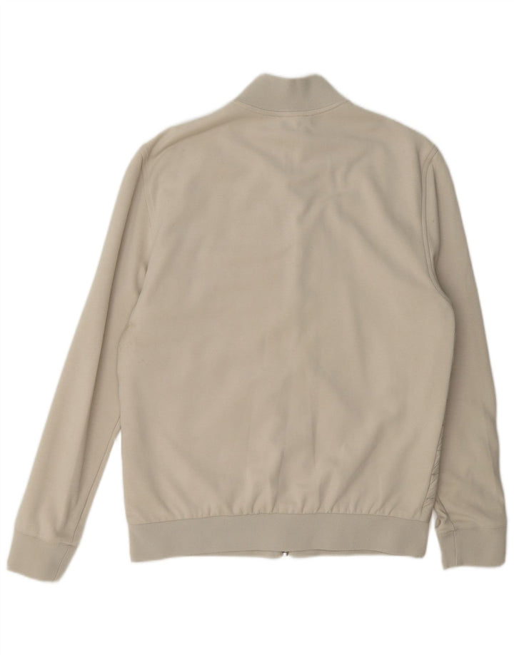 Reiss Herren-Cardigan-Pullover aus mittelbeigeiger Baumwolle