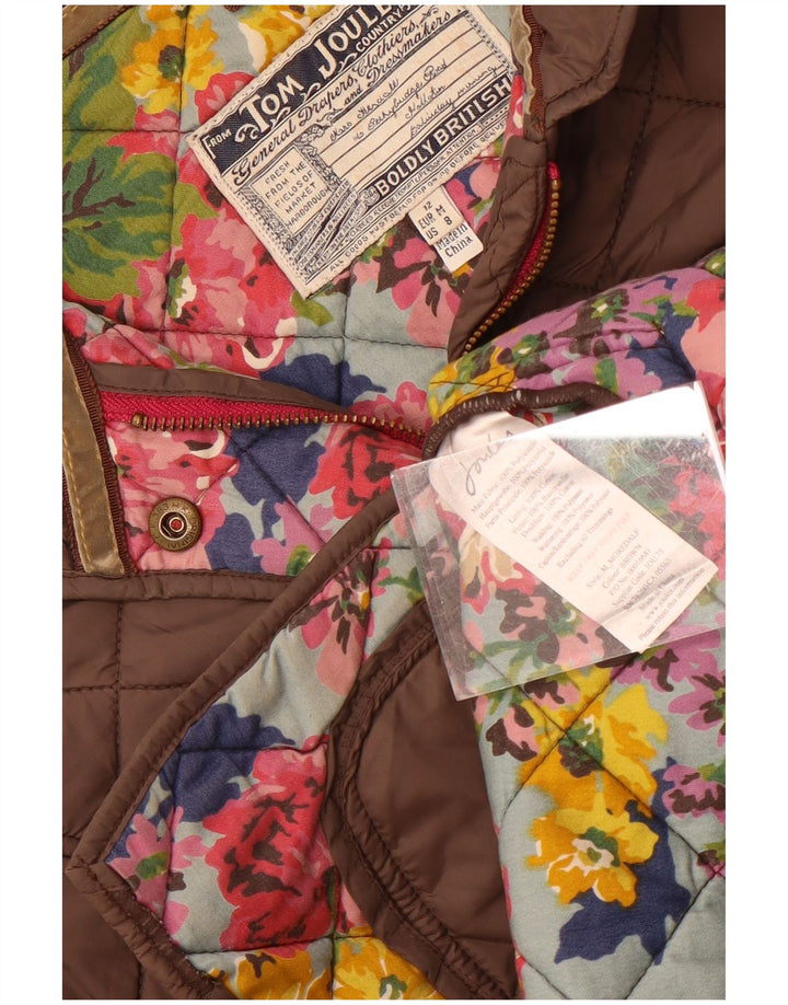 Joules Damen Steppjacke UK 12 Mittelgraue Baumwolle