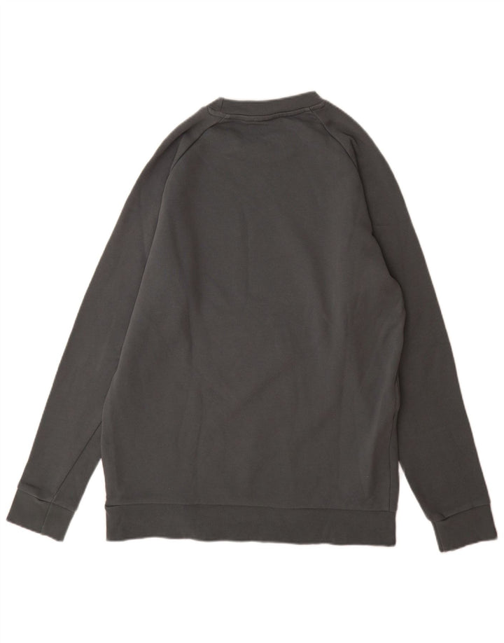 Adidas Herren Grafik-Sweatshirt-Pullover aus mittelgrauer Baumwolle