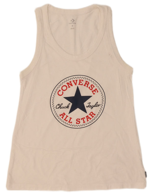 Converse Damen Graphic Vest Top UK 8 Small Weiß