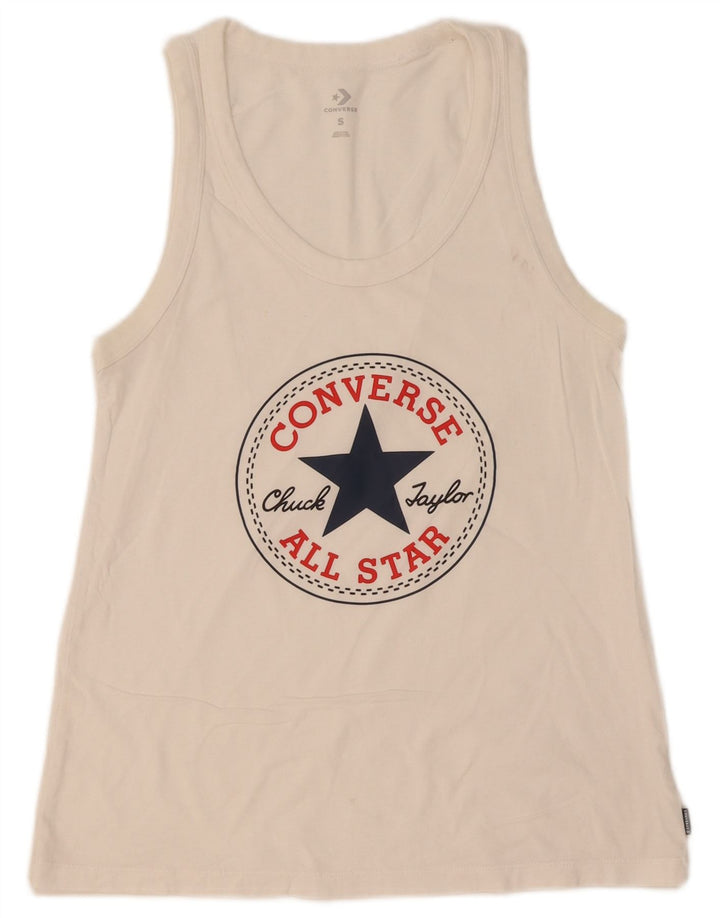 Converse Damen Graphic Vest Top UK 8 Small Weiß