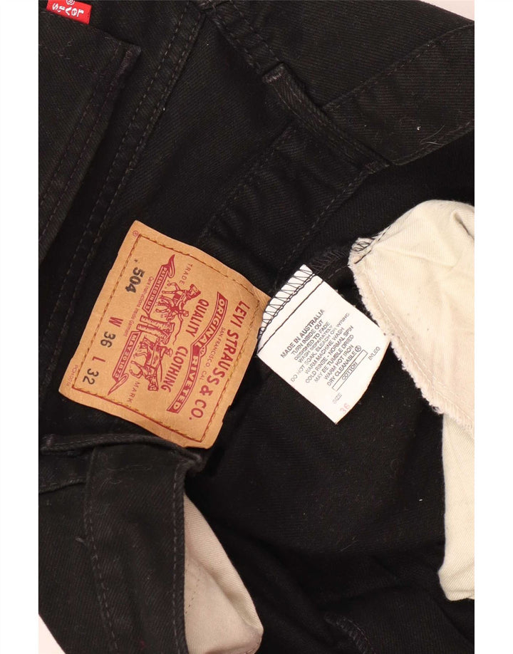 Levi's Herren 504 Straight Jeans W36 L32 Schwarz