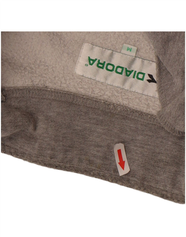 DIADORA Übergroßer Grafik-Sweatshirtpullover für Damen, UK 14, Mittelgrau