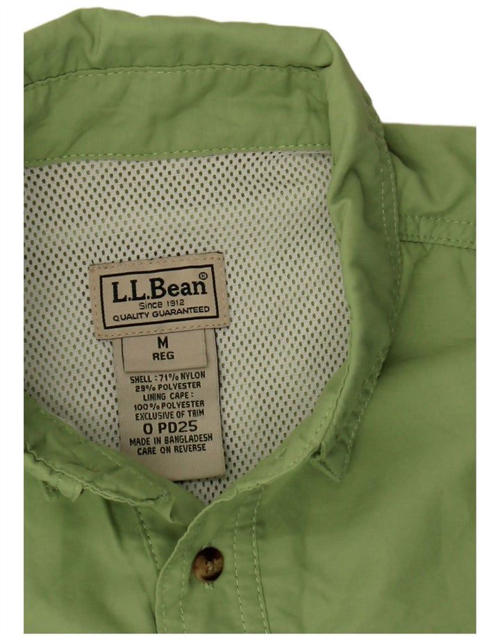 L.L.BEAN Herren-Kurzarmhemd aus mittelgrünem Nylon