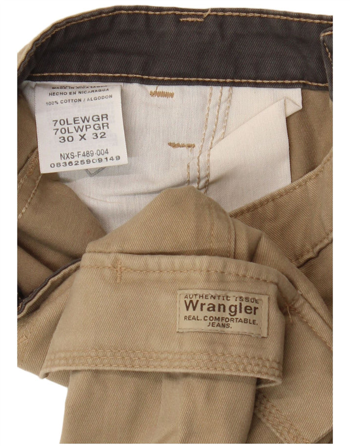 Wrangler Herren gerade Cargohose W30 L32 Beige Baumwolle