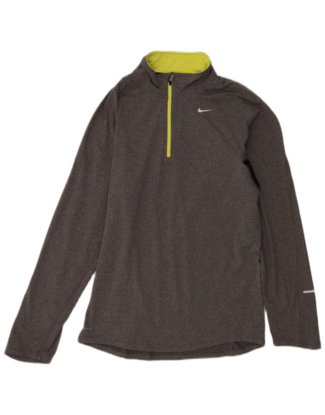 Nike Herren Dri Fit Pullover-Trainingsanzug mit Reißverschluss, Größe S, Grau, Farbblock