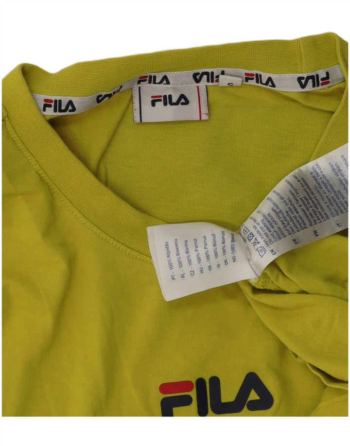 Fila Herren-T-Shirt mit Grafik, Größe S, grüne Baumwolle