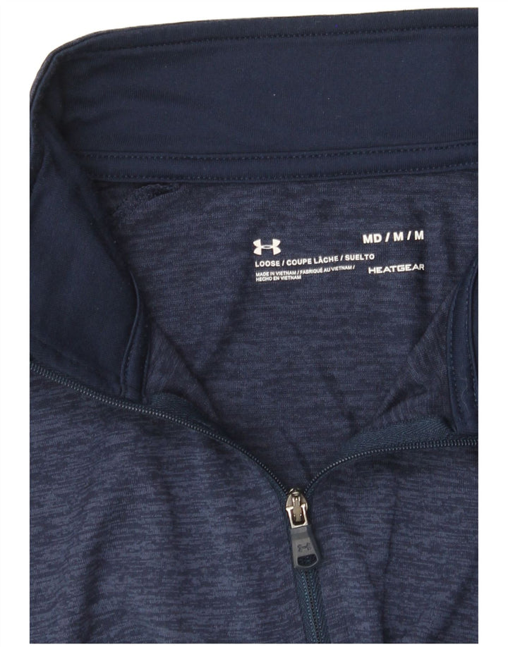 Under Armour Herren Heat Gear Pullover-Trainingsanzug-Oberteil, mittelgroß, Marineblau gefleckt