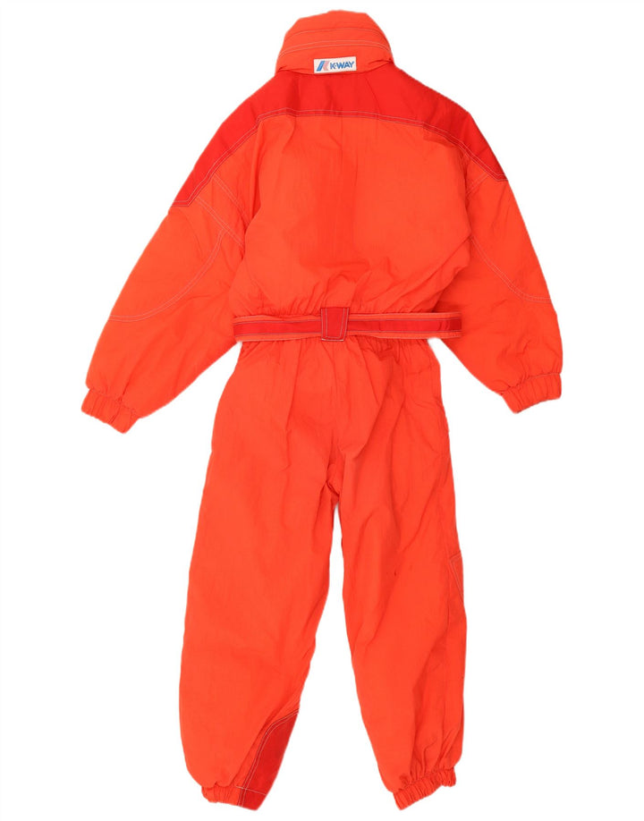 Vintage Skioverall für Jungen, 7–8 Jahre, rotes Polyamid