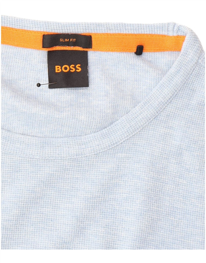 Hugo Boss Herren Slim Fit Top Langarm Large Blau