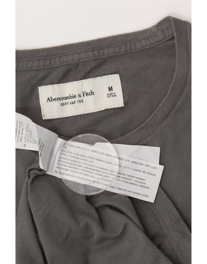 Abercrombie & Fitch Herren-T-Shirt aus mittelgrauer Baumwolle