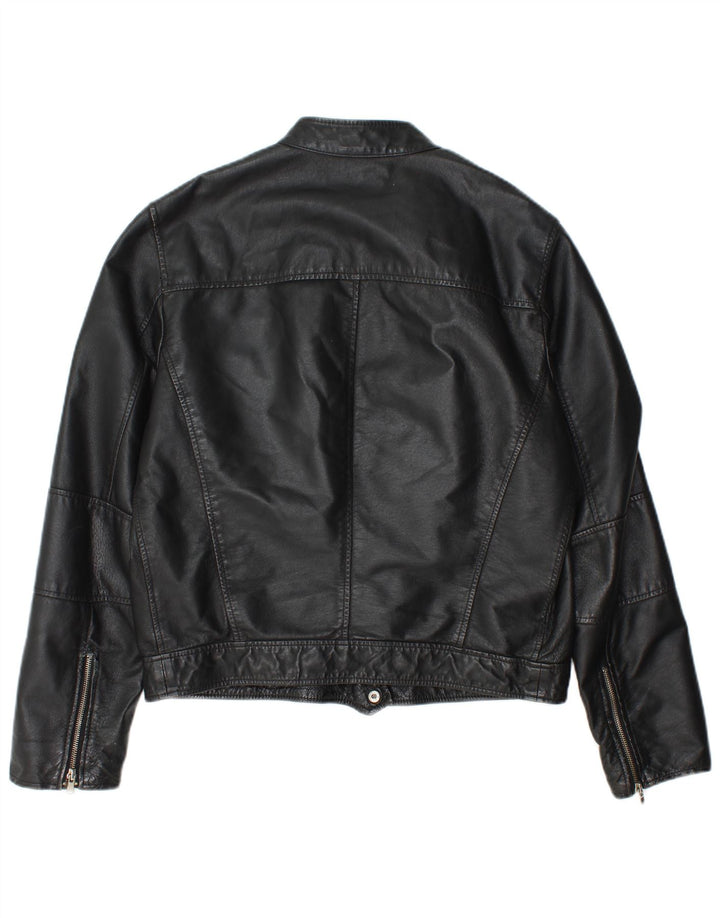 Conbipel Herren Lederjacke IT 48 Mittelschwarzes Leder