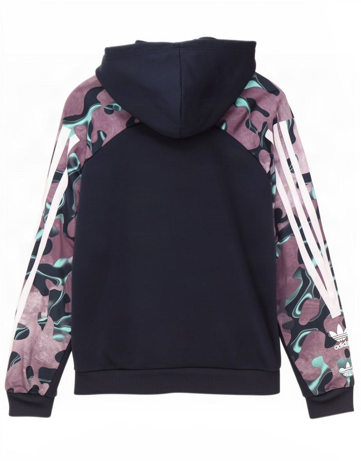 Adidas Herren Kapuzenpullover, klein, marineblau, Camouflage-Polyester