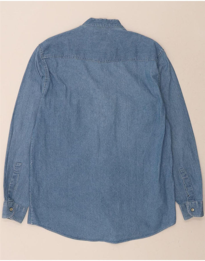 AZZURRA Mens Denim Shirt Medium Blue Vintage Azzurra and Second-Hand Azzurra from Messina Hembry 