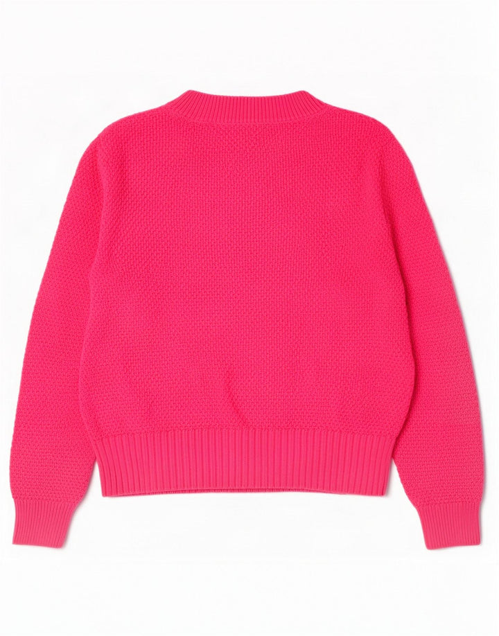 Marks & Spencer Damen-Pullover mit Rollkragen, UK 12, mittelrosa, Baumwolle