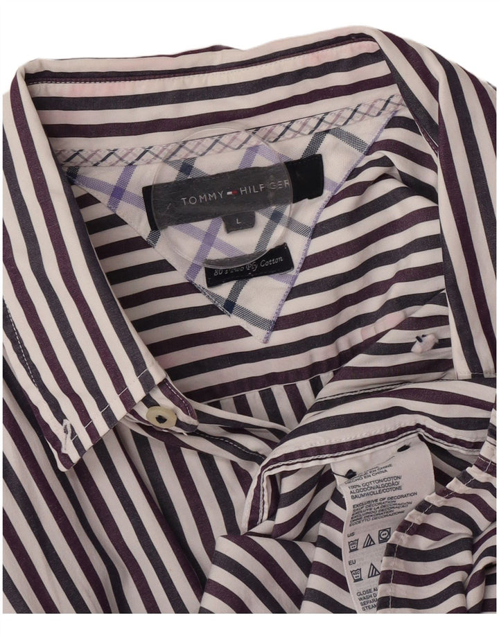 Tommy Hilfiger Herrenhemd, groß, mehrfarbig, gestreift, Baumwolle