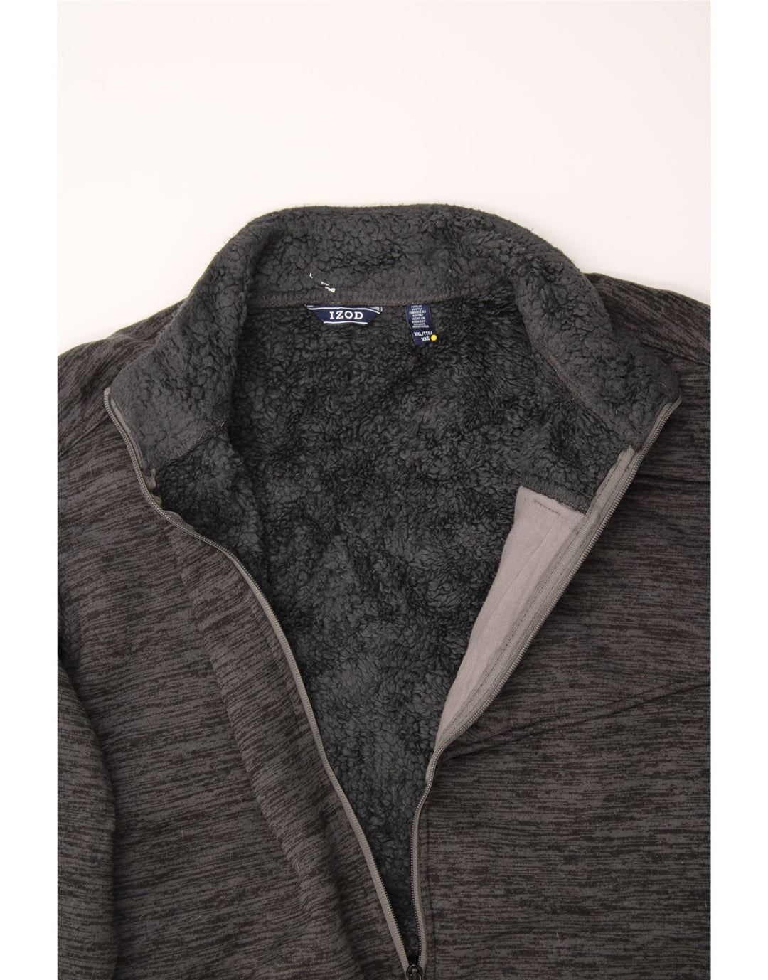 IZOD Mens Tracksuit Top Jacket 2XL Grey Polyester Vintage Izod and Second-Hand Izod from Messina Hembry 