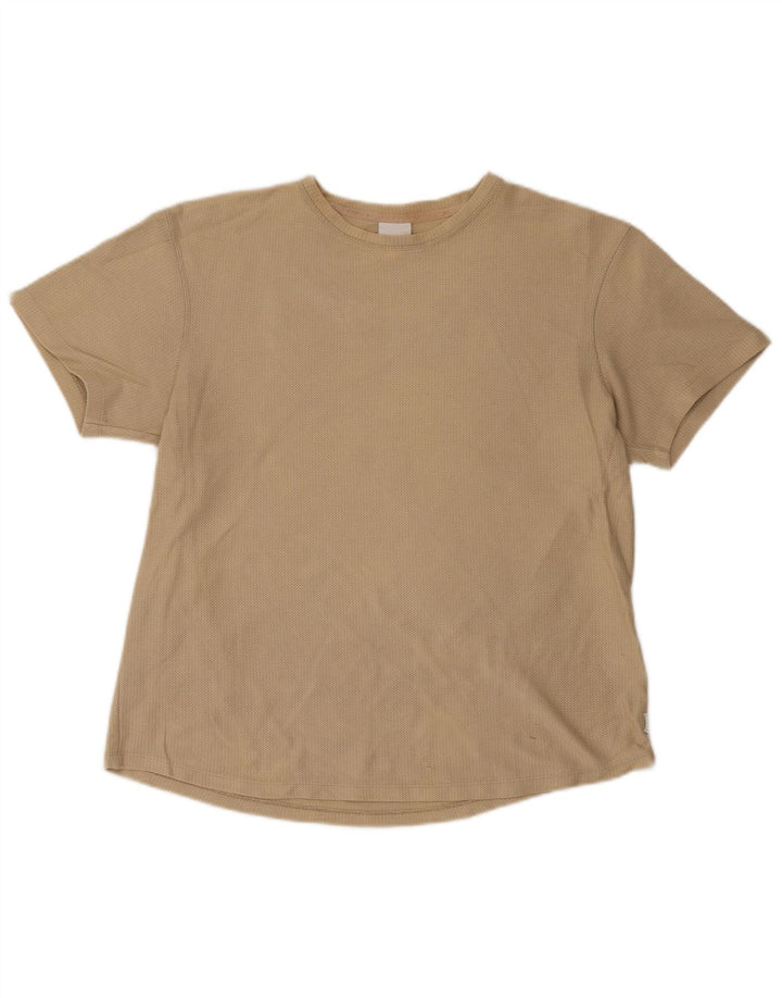 Zara Herren T-Shirt Top Medium Khaki Baumwolle