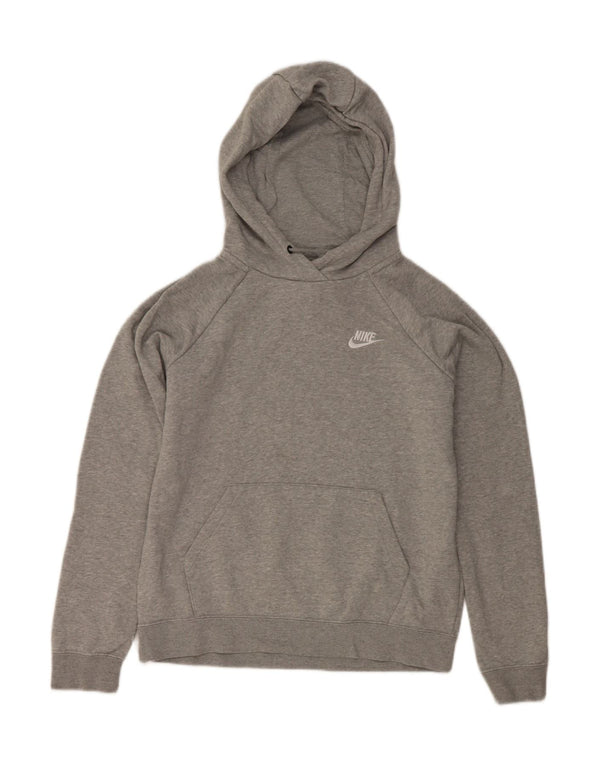 Nike Damen-Kapuzenpullover in Übergröße, Gr. 10, Größe S, grau gefleckte Baumwolle