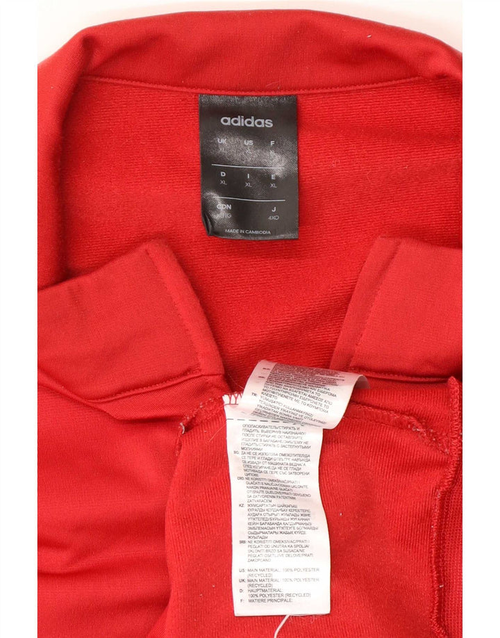 Adidas Herren Trainingsanzug Top Jacke XL Rot Polyester