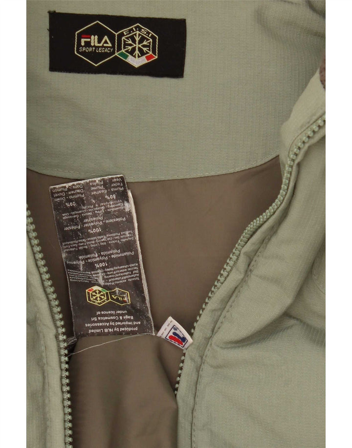 Fila Herren Wattierte Jacke UK 40 Large Grün Polyamid