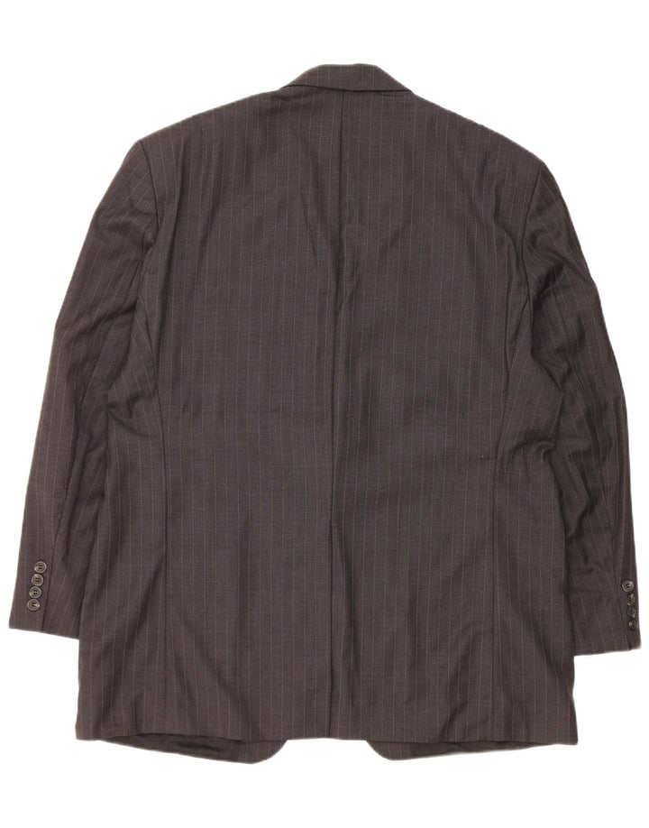 Ralph Lauren Herren-Blazer mit 2 Knöpfen, UK 44, XL, graue Nadelstreifenwolle