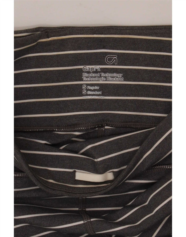 Gap Damen Leggings UK 10 Small Grau Nadelstreifen