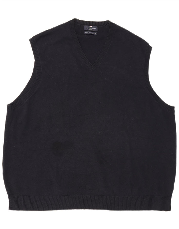 Marks & Spencer Herren Blue Harbour Weste Tank Top 2XL Marineblau Baumwolle