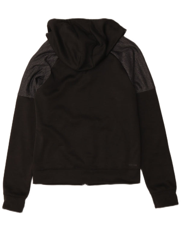 Adidas Damen Climawarm Zip Hoodie Pullover UK 8/10 Small Schwarz Colourblock