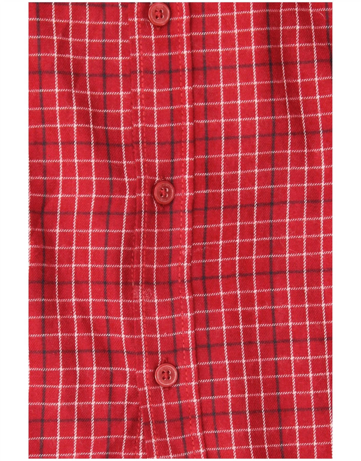 James Pringle Herren-Flanellhemd XL, rot kariert, Polyester