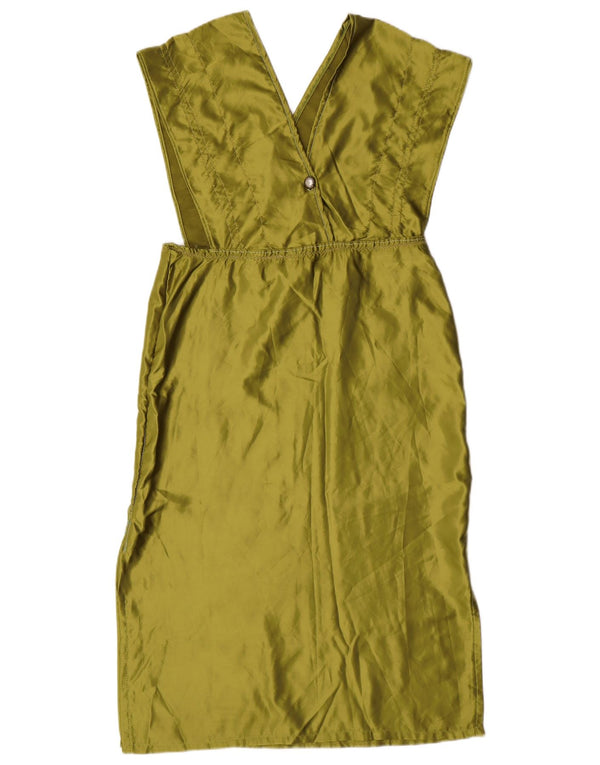 Vintage Damen Schürzenkleid UK 14 Large Grün