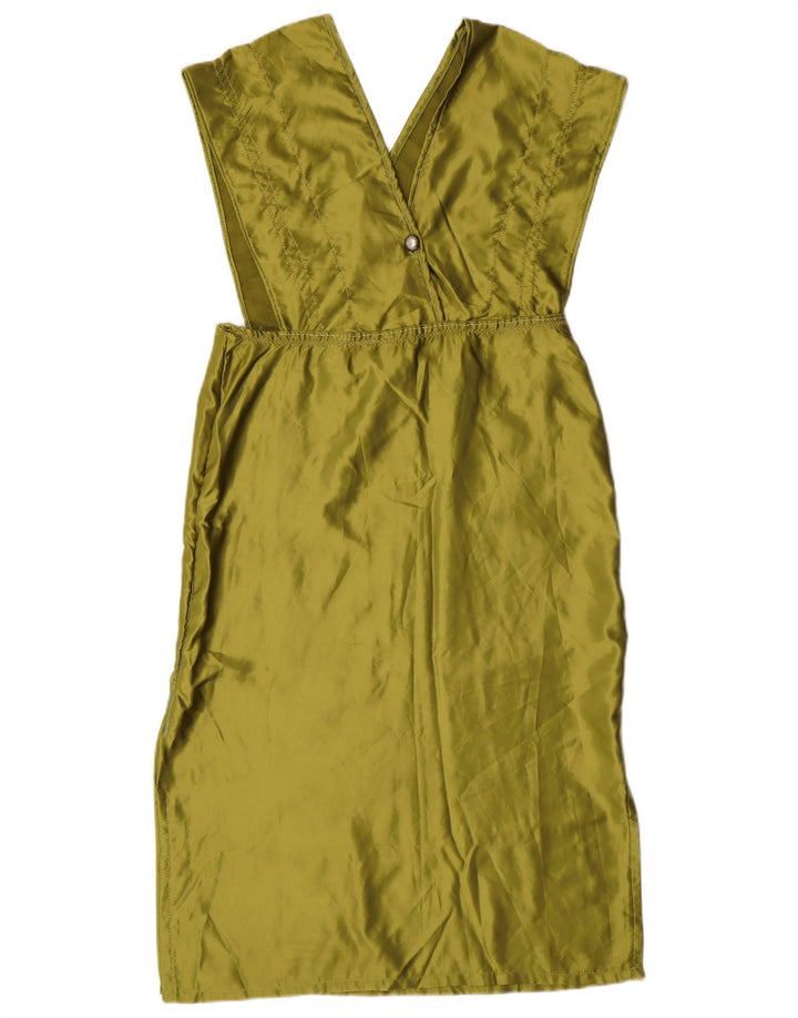 Vintage Damen Schürzenkleid UK 14 Large Grün