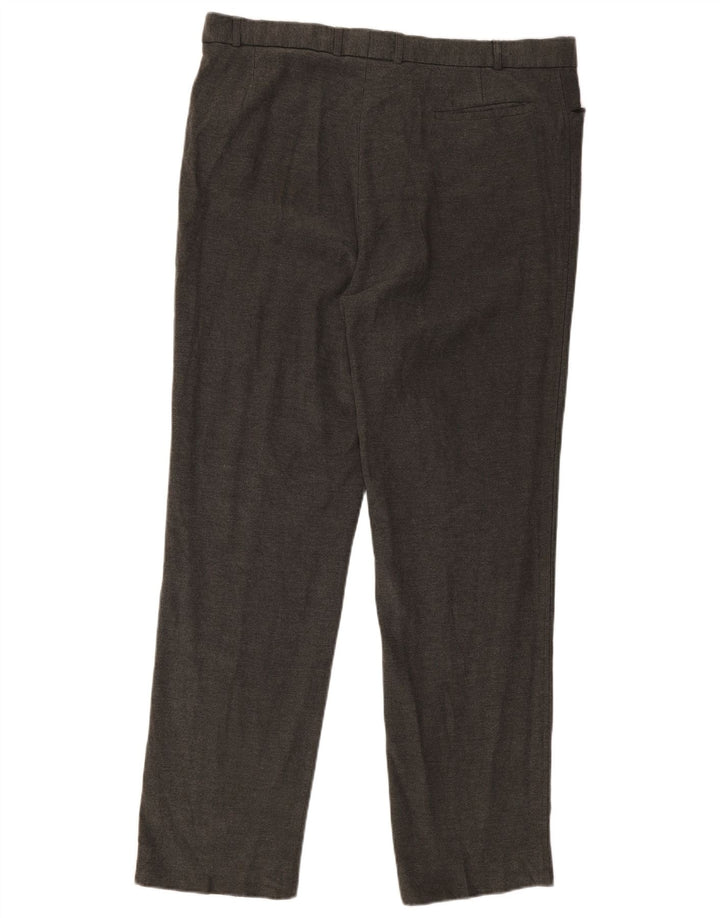 Marks & Spencer Herren-Freizeithose, gerade, W40, L33, graue Viskose