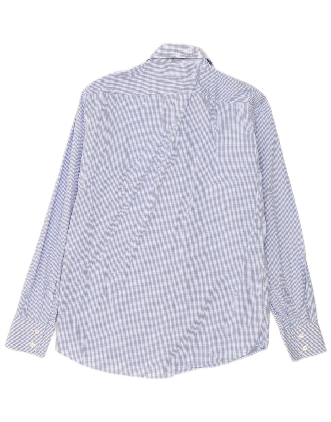 Hugo Boss Herrenhemd Größe 40 15 3/4 Mittelblauer Gingham