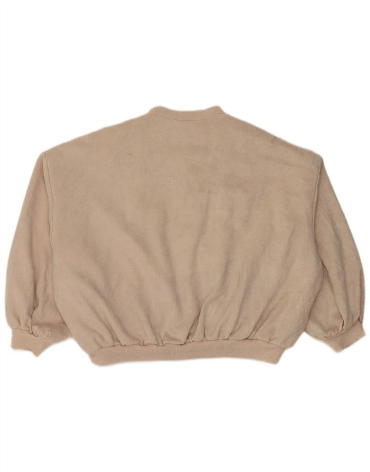 Zara Damen Übergroße Bomberjacke UK 14 Medium Beige Polyester