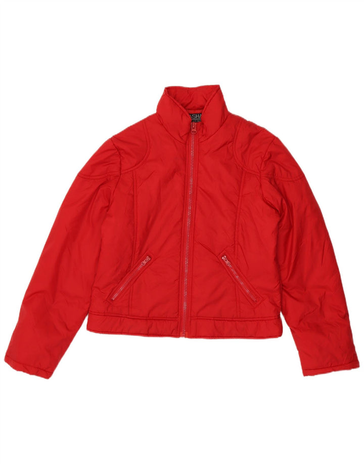 Sasha Damen Crop Wattierte Jacke UK 14 Mittelrotes Polyamid