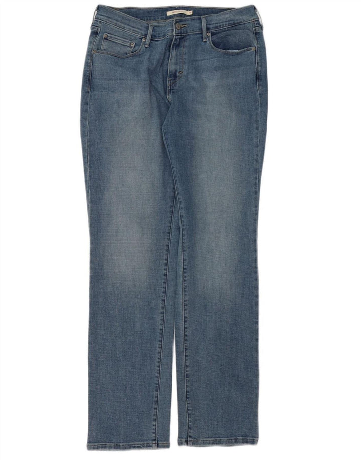 LEVI'S Damen-Jeans, lang, gerade, US 10, Größe L, W30, L34, Blau, Baumwolle