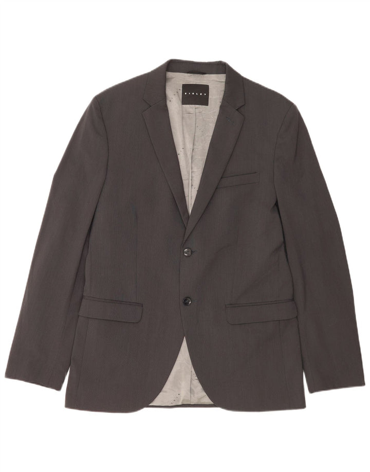 Sisley Herren-Anzug mit 2 Knöpfen, 2-teilig, IT 52, XL, W36, L32, Grau, Polyester