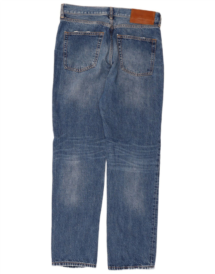 Zara Damen Straight Jeans EU 40 Medium W30 L30 Blaue Baumwolle