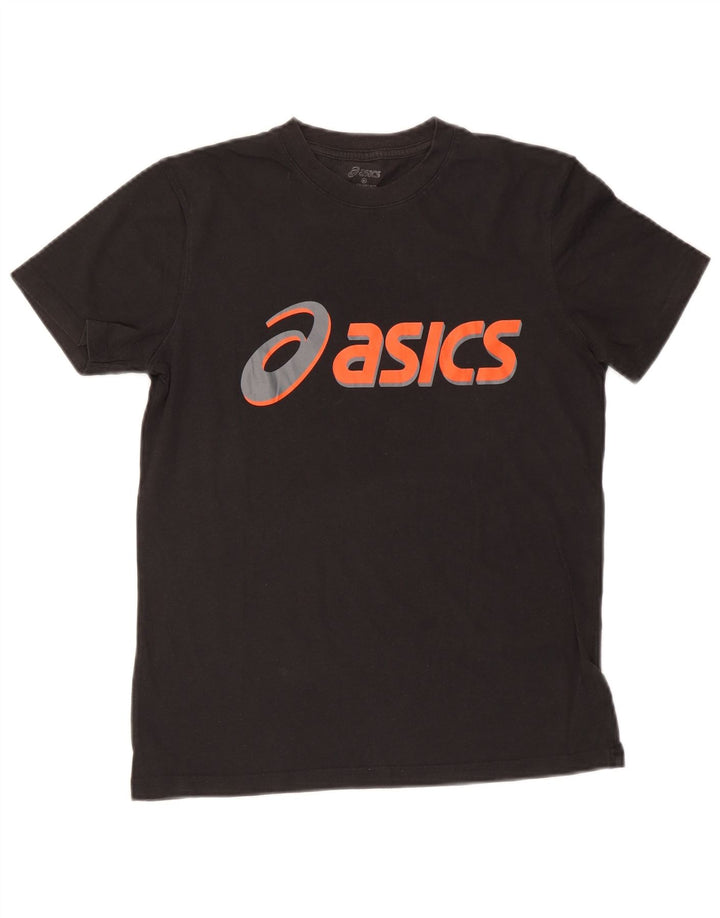 ASICS Grafik-T-Shirt für Jungen, 13–14 Jahre, Größe S, schwarze Baumwolle