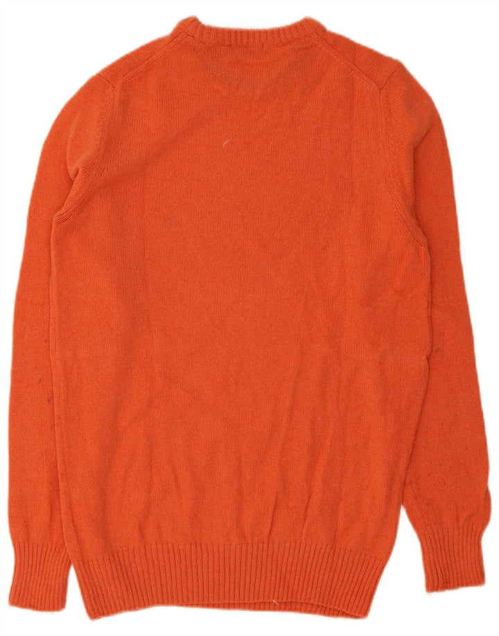 Brooksfield Herren-Pullover mit Rundhalsausschnitt, mittelorange Wolle