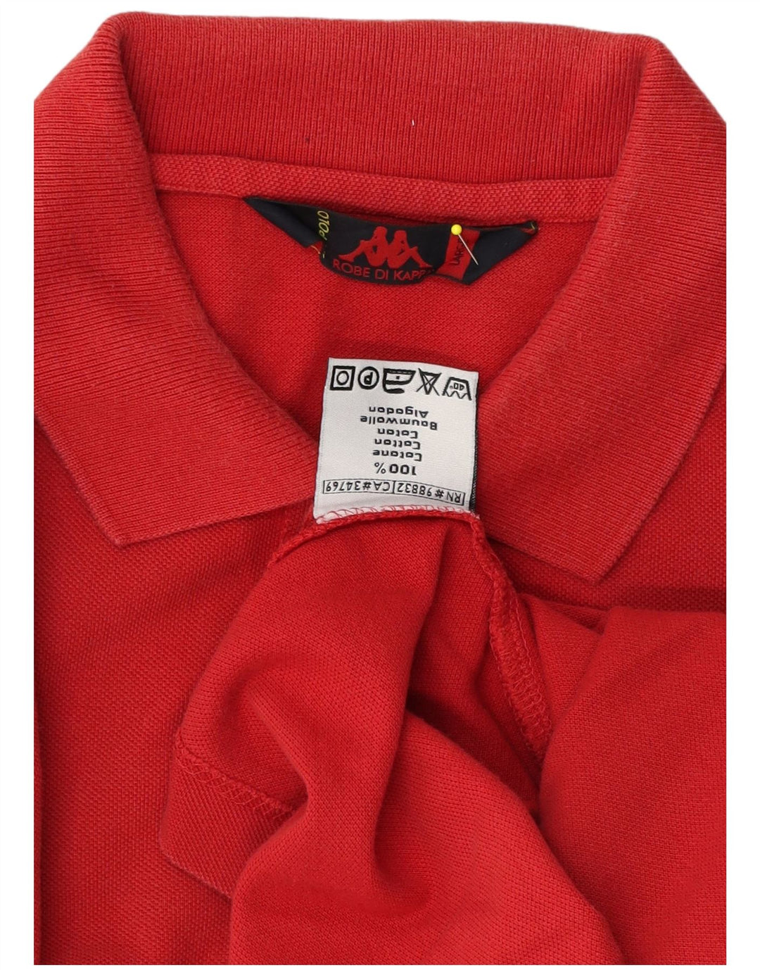 Kappa Herren-Poloshirt, große rote Baumwolle
