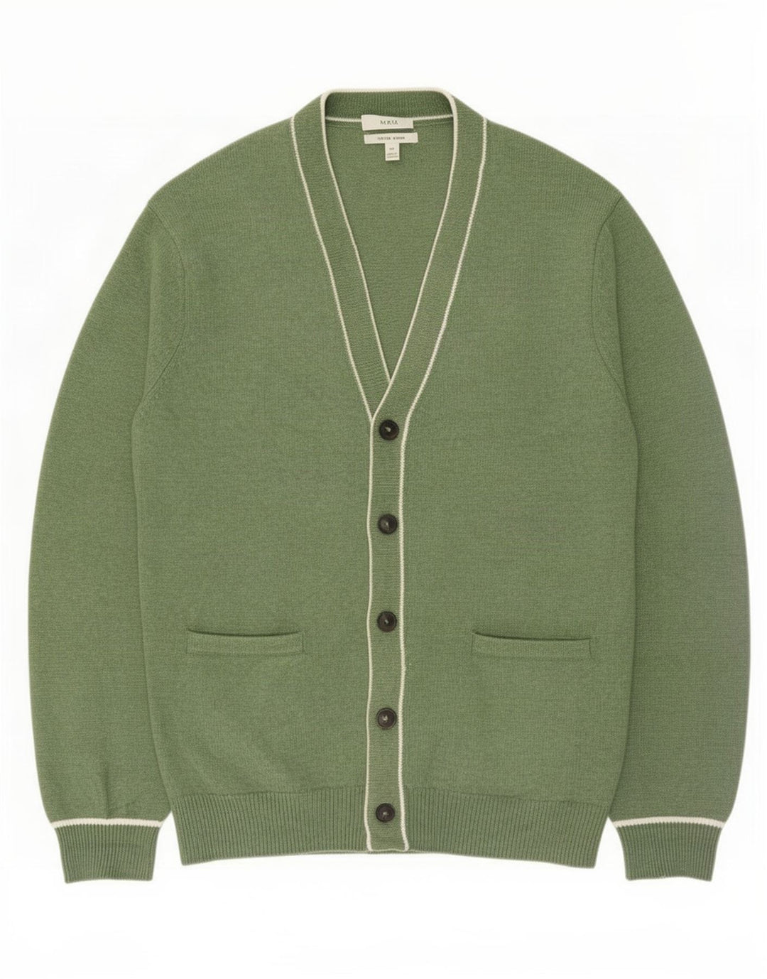 Marks & Spencer Herren Strickjacke 2XL Grün Polyester