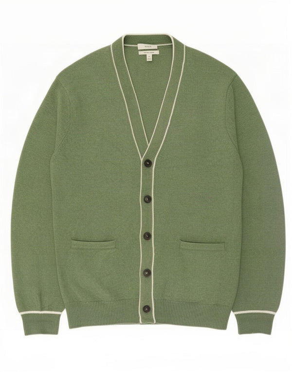 Marks & Spencer Herren Strickjacke 2XL Grün Polyester