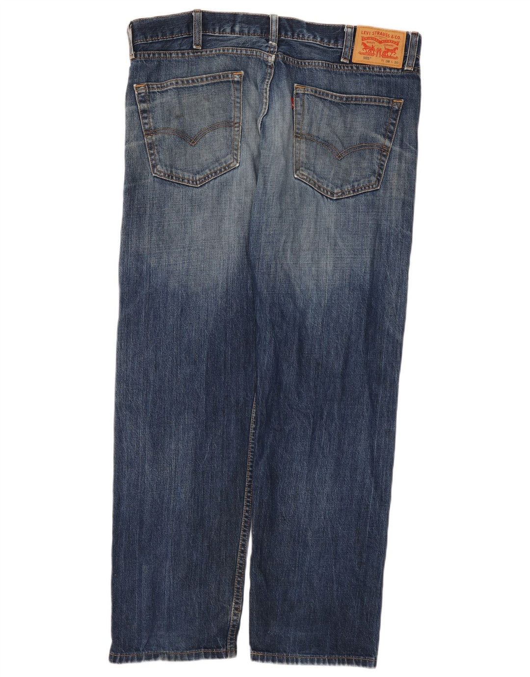 Levi's Herren 505 Straight Jeans W38 L30 Blaue Baumwolle