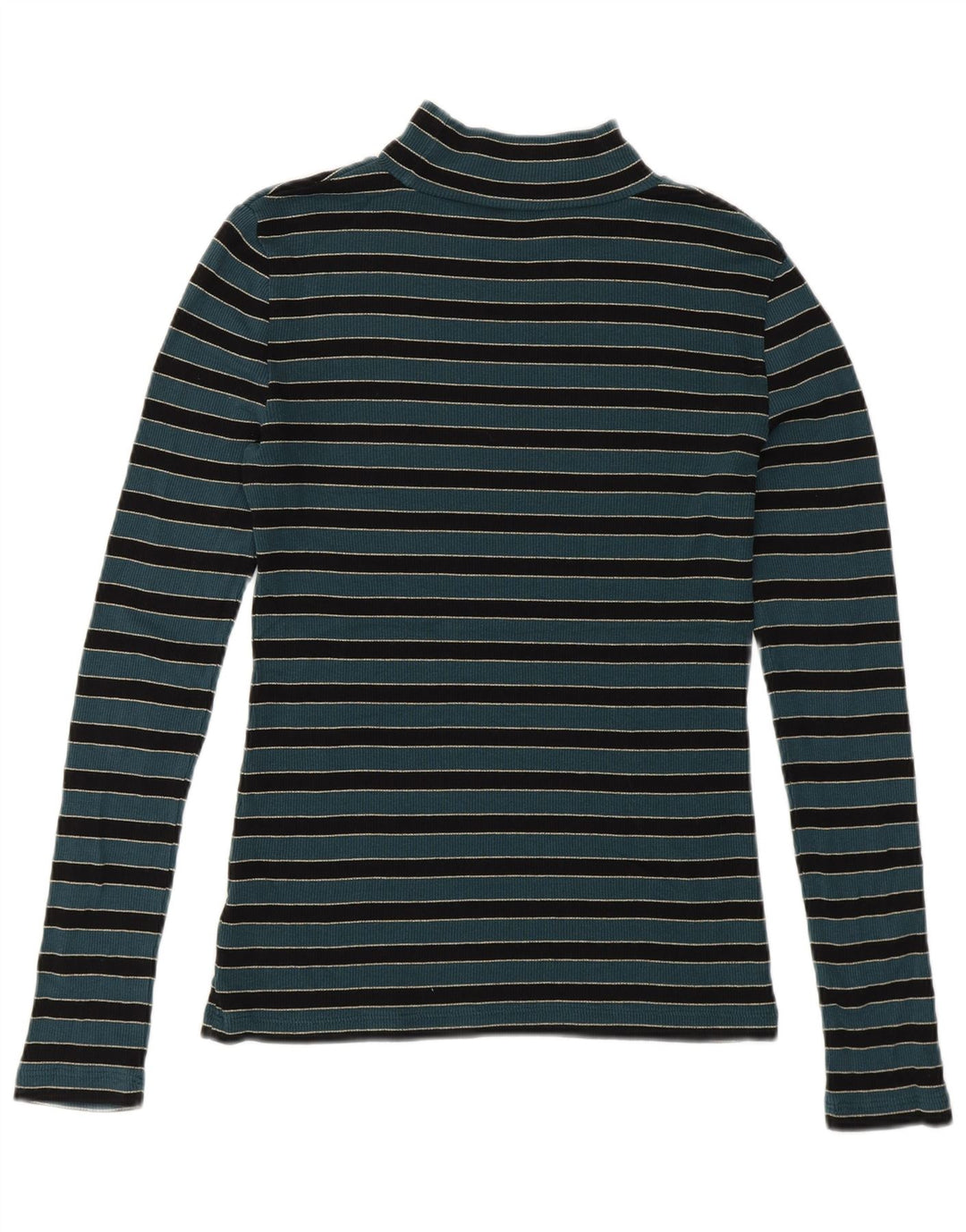Fat Face Rollkragenpullover für Damen, Gr. 12, mittelgrün gestreift