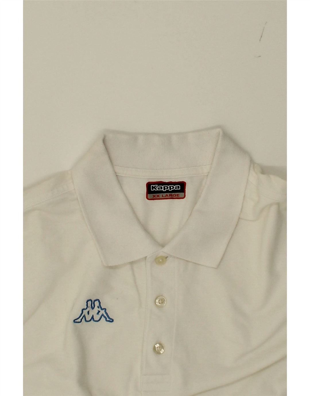 KAPPA Mens Polo Shirt 2XL White Vintage Kappa and Second-Hand Kappa from Messina Hembry 