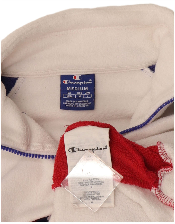 Champion Damen-Fleecepullover mit Grafik, UK 14, Mittelweiß, Farbblock